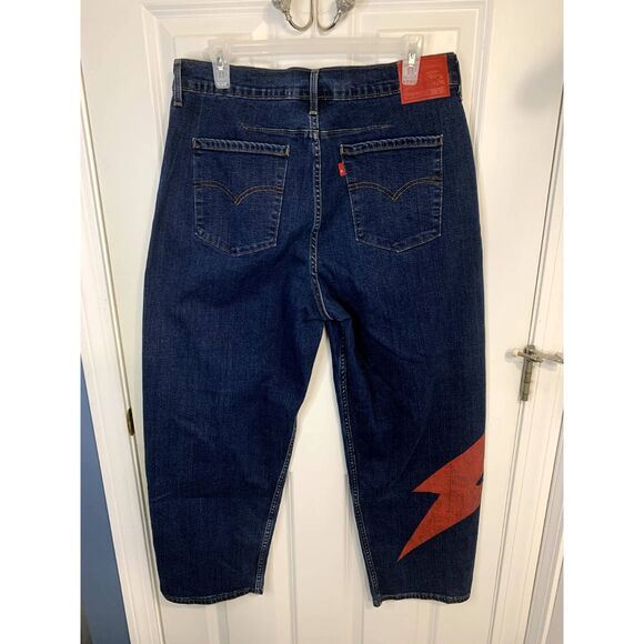 Levi's Engineered Jeans Red Tab LeJ Balloon Leg Tapered Painted Jeans  W32xL26 - Picture 2 of 10
